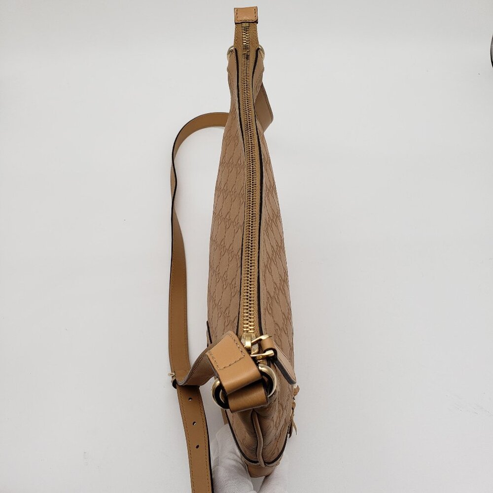 Authentic Gucci Guccissima Horsebit Shoulder Bag/Leather Crossbody - Picture 6 of 16